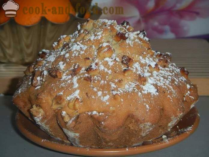 Mudah walnut cupcake pada kefir - bagaimana untuk memasak kek di rumah, langkah demi langkah resipi dengan gambar.