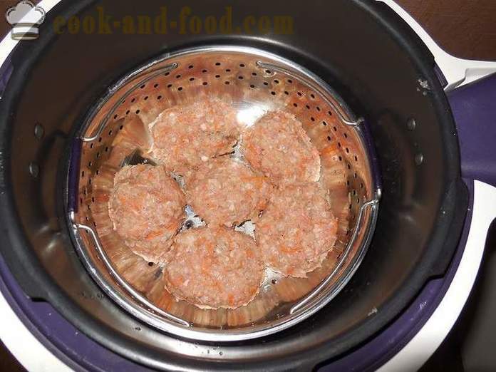 Grechanik dengan daging cincang di multivarka - bagaimana untuk memasak ayam belanda Grechanik kukus, langkah demi langkah foto resipi.