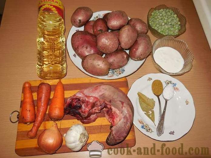 Rebus sayur-sayuran di multivarka, dengan daging dan kentang - bagaimana untuk memasak daging lembu rebus dalam multivarka, langkah demi langkah resipi dengan gambar.