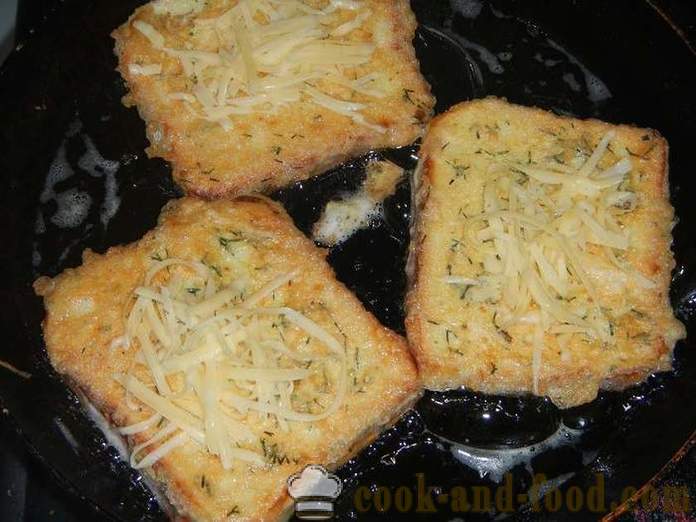 Roti bakar roti putih dengan telur: gula, garam dan bawang putih. Bagaimana untuk membuat croutons lazat dalam kuali - satu langkah demi langkah resipi dengan gambar.