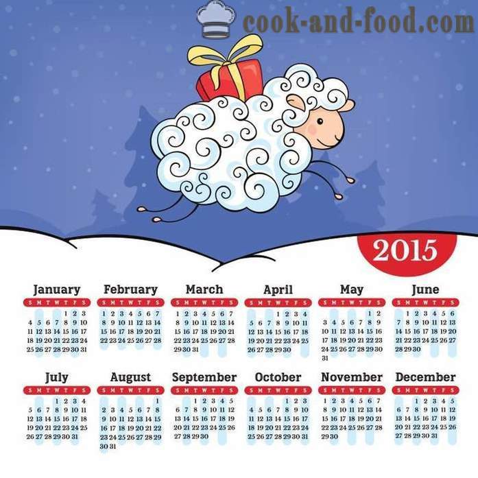 Kalendar untuk 2015 Tahun Kambing (Sheep): Muat turun Christmas kalendar percuma dengan kambing dan biri-biri.