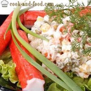 Salad ketam - resipi untuk klasik dan mudah, dengan gambar. Bagaimana untuk memasak salad ketam yang lazat dengan jagung, beras dan timun
