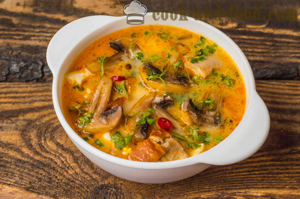 Menyediakan hidangan yang luar biasa: sup dengan kacang dan cendawan - resipi video di rumah