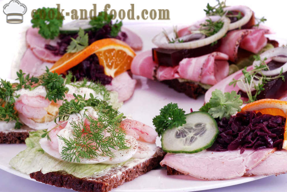 Denmark: a sandwich berbilang tingkat dan mati di dalam salmon madu - resipi video di rumah